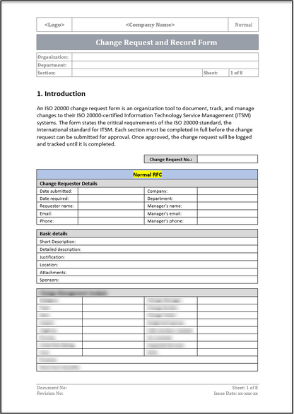 ISO 20000 Documentation Toolkit