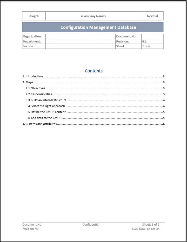 ISO 20000 Documentation Toolkit