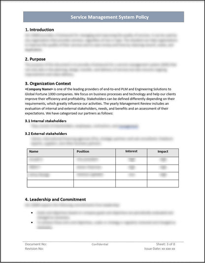 ISO 20000 Documentation Toolkit