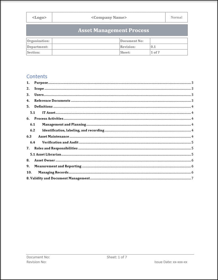 ISO 20000 Documentation Toolkit