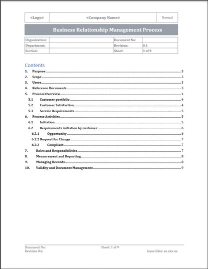 ISO 20000 Documentation Toolkit