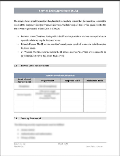 ISO 20000 Documentation Toolkit