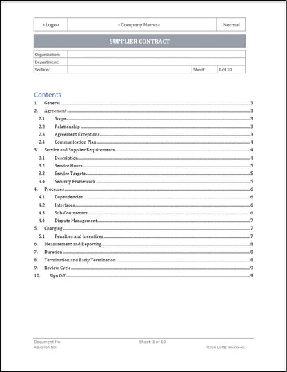 ISO 20000 Documentation Toolkit