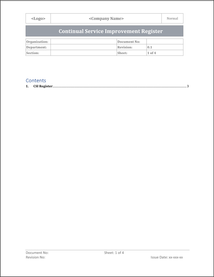 ISO 20000 Documentation Toolkit