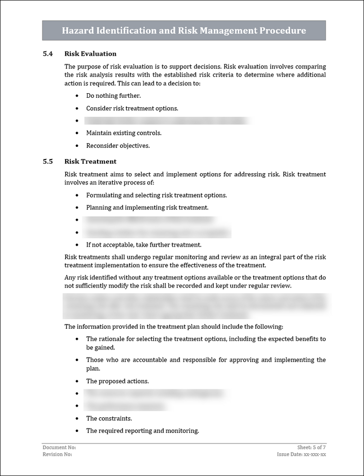 Hazard Identification and Risk Management Procedure