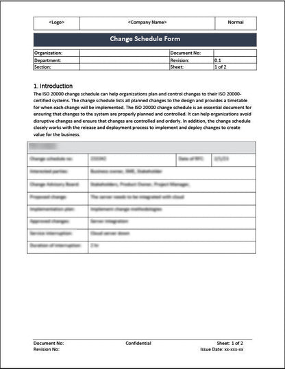 ISO 20000 Documentation Toolkit