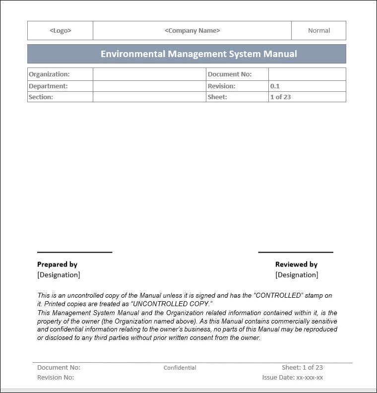 ISO 14001  Documentation Toolkit