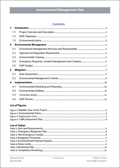 Environment management plan