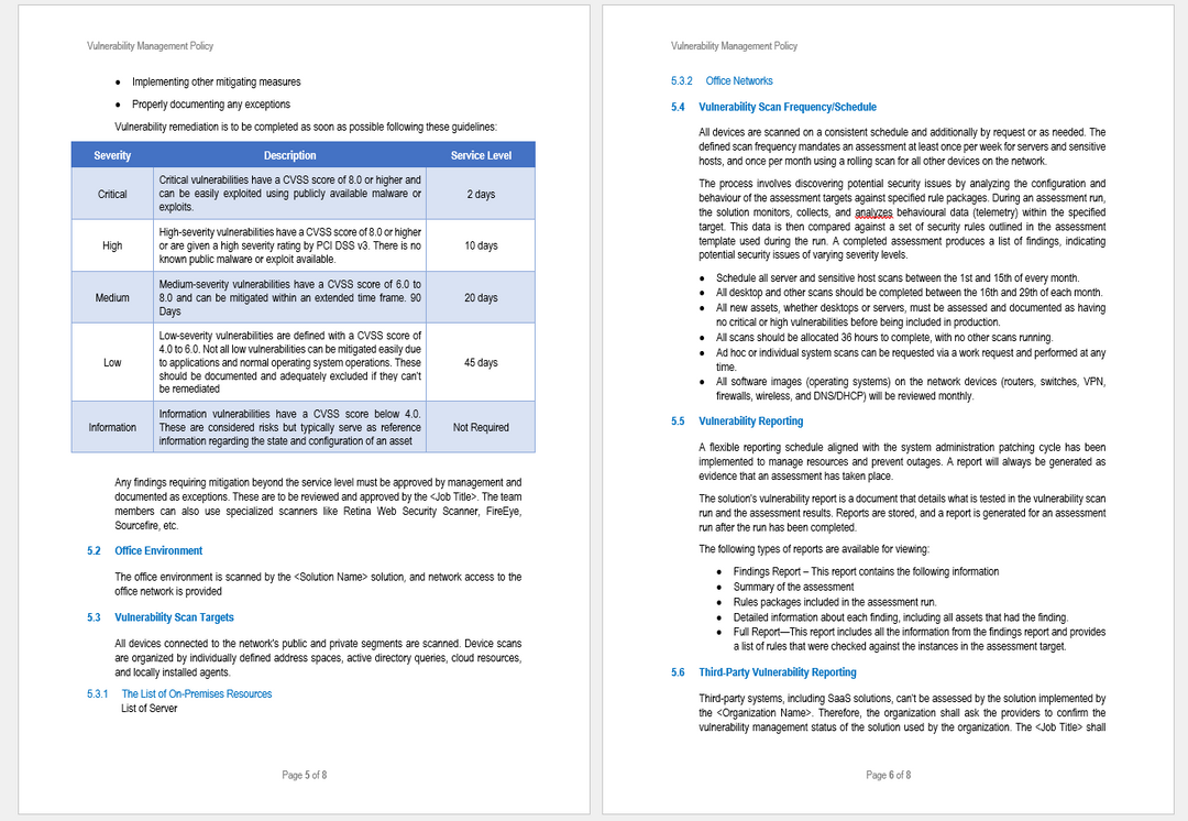 Vulnerability Management Policy