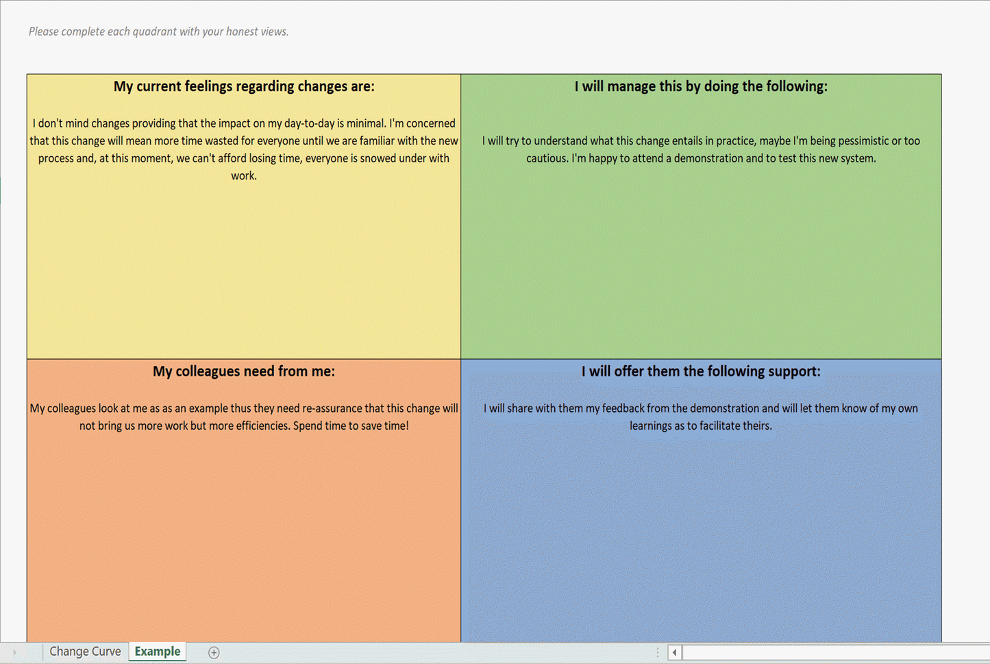 Change Curve Model Template