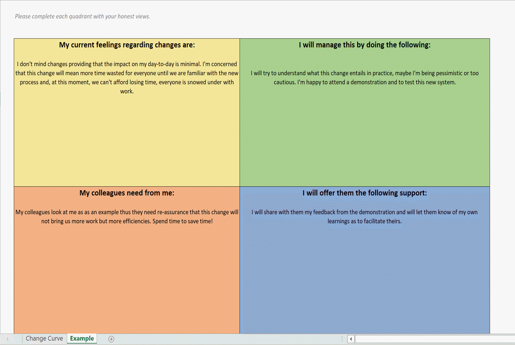 Change Curve Model Template