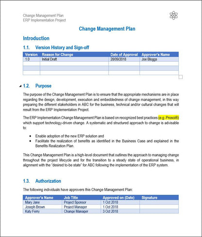 Change Management Plan 