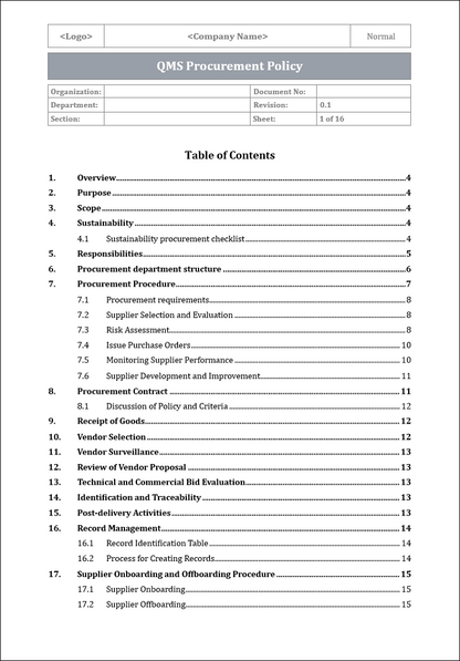 ISO 9001 Documentation Toolkit