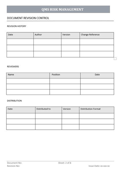 QMS Risk Management Document Control