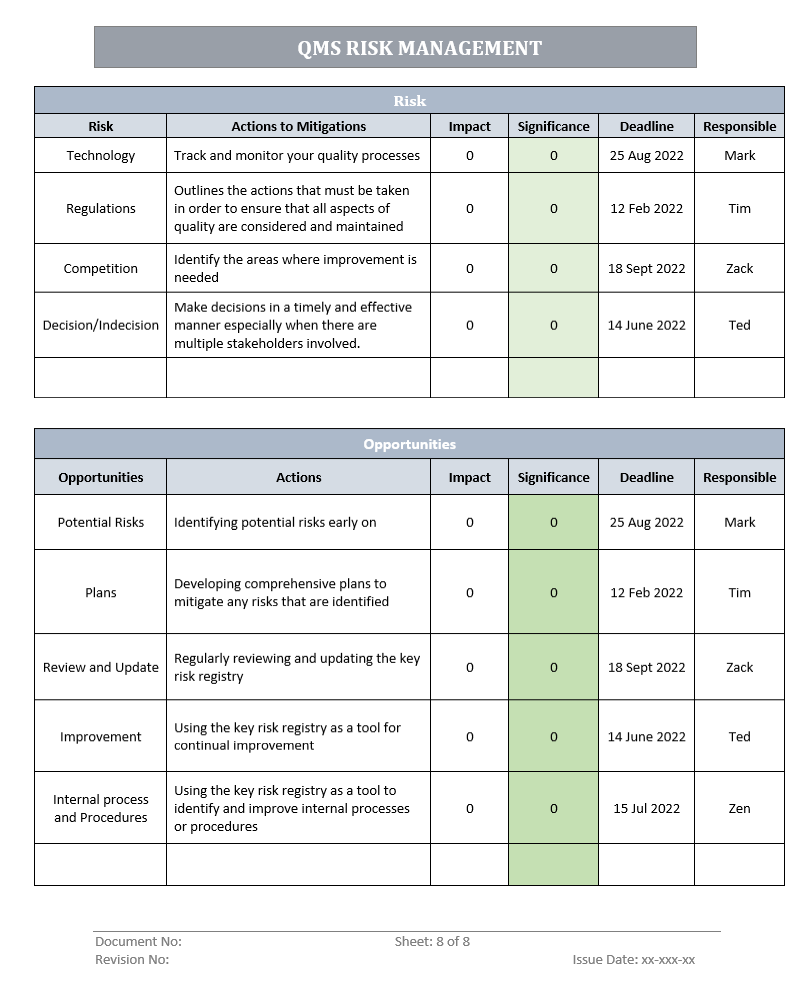 QMS Risk Management 