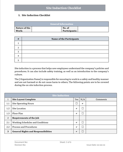 QMS Site Induction 