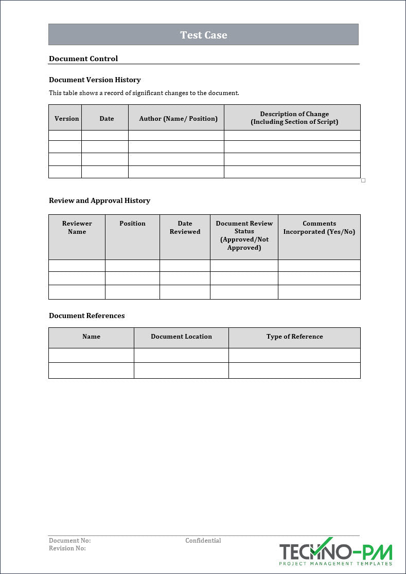 Test Case Word Template